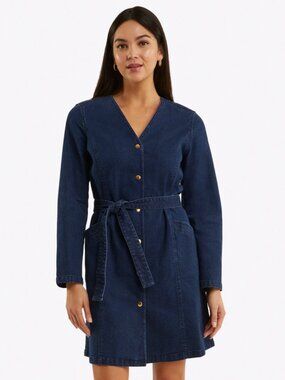Draper James Denim Snap Front